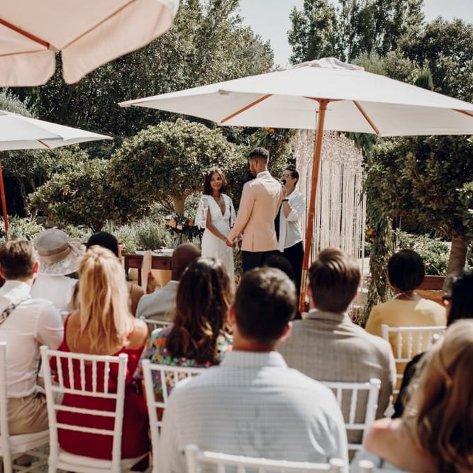 Outdoor Spanish wedding ceremony