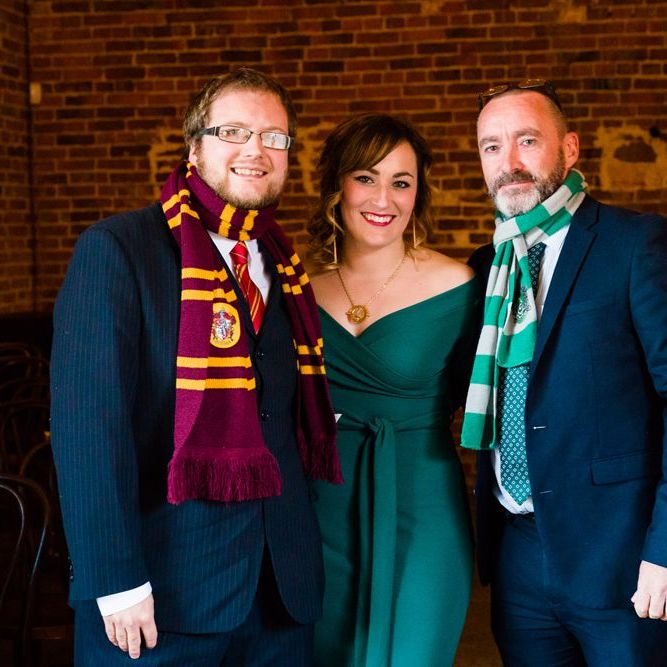Wedding Guests in Harry Potter House Colours