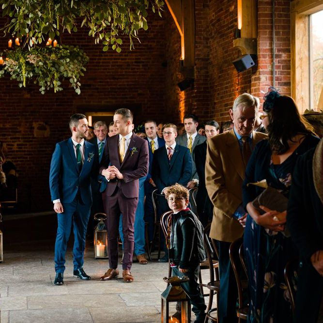 Wedding Ceremony Grooms Entrance at Hazel Gap Barn