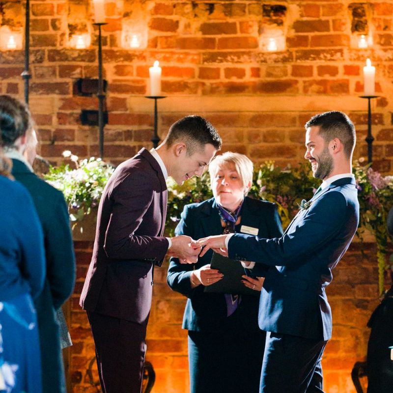 Same-Sex Wedding Ceremony at Hazel Gap Barn