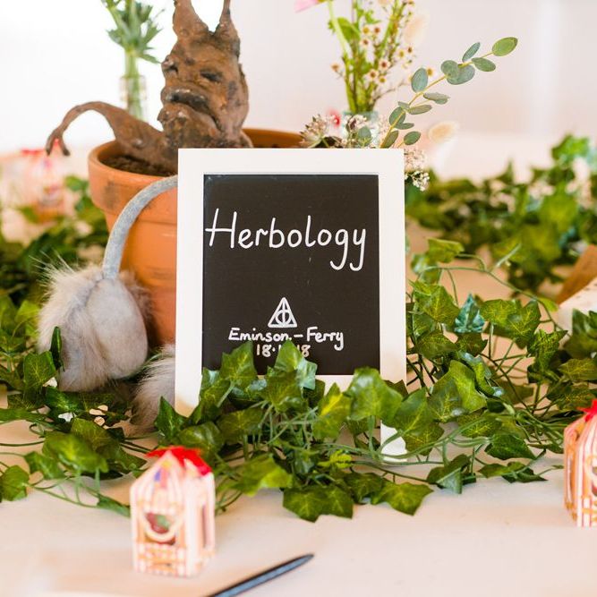 Herbology Harry Potter Wedding Decor