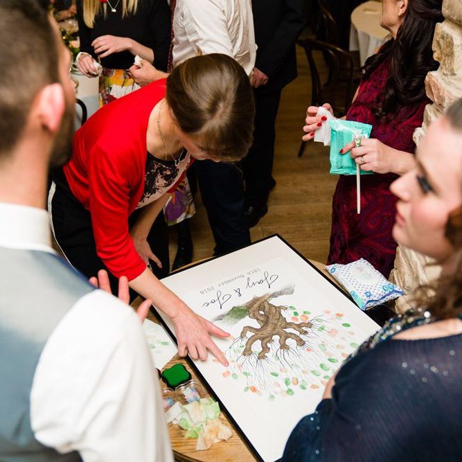 Tree Stamp Alternative Wedding Guest Book