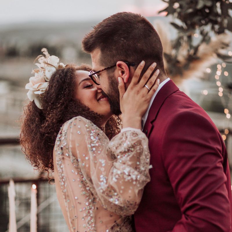 You may now kiss the bride wedding ceremony moment