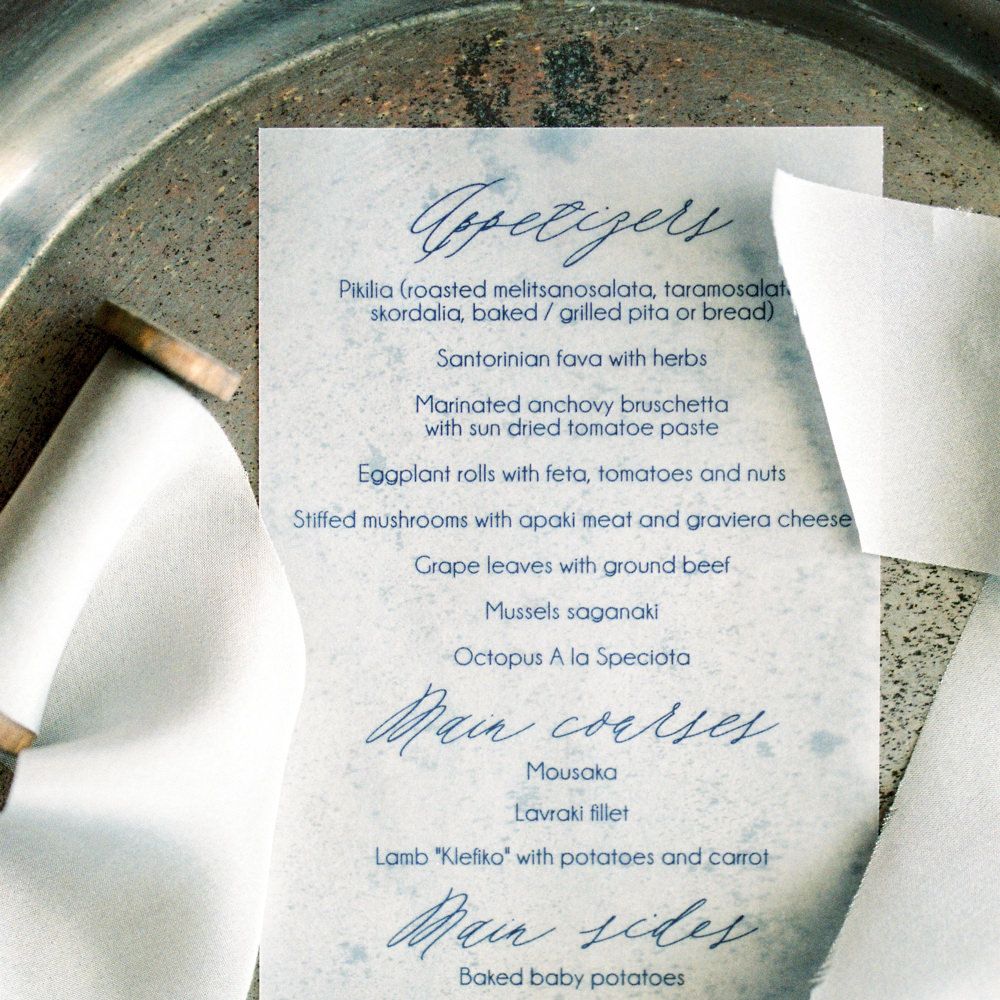 Elegant Wedding Stationery | Pastel Blue &amp; Green, Romantic, Destination Wedding at Corfu Luxury Villas, Planned by Rosmarin Weddings &amp; Events | Mikhail Balygin Fine Art Wedding Photographer