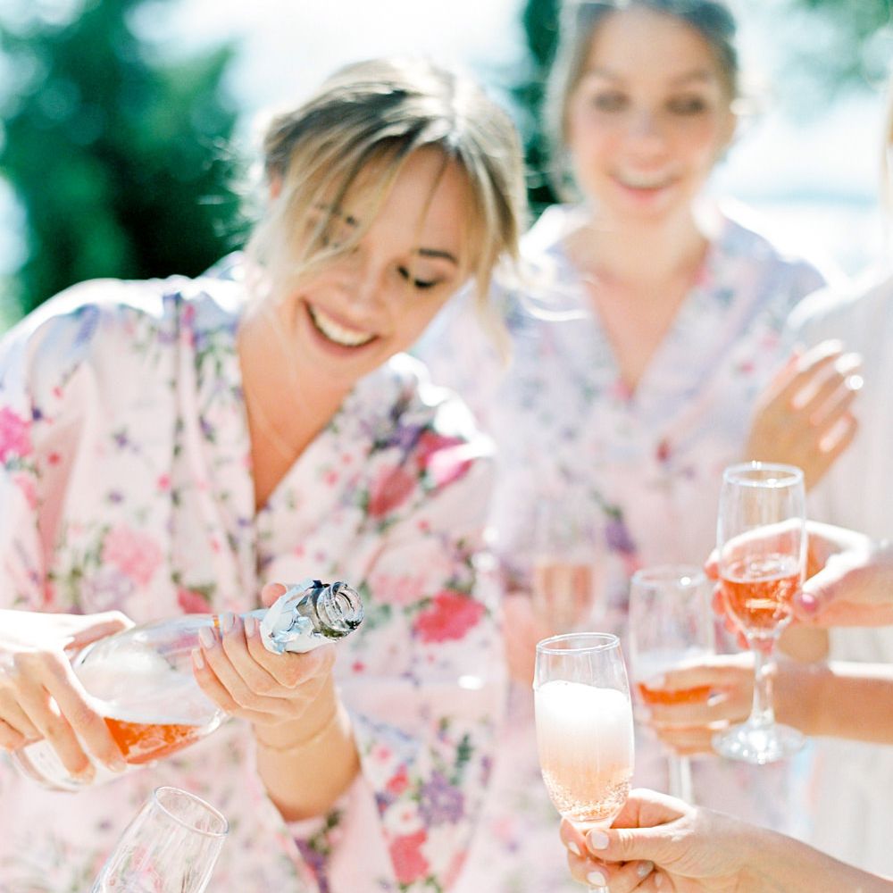Getting Ready Robes | Pastel Blue &amp; Green, Romantic, Destination Wedding at Corfu Luxury Villas, Planned by Rosmarin Weddings &amp; Events | Mikhail Balygin Fine Art Wedding Photographer