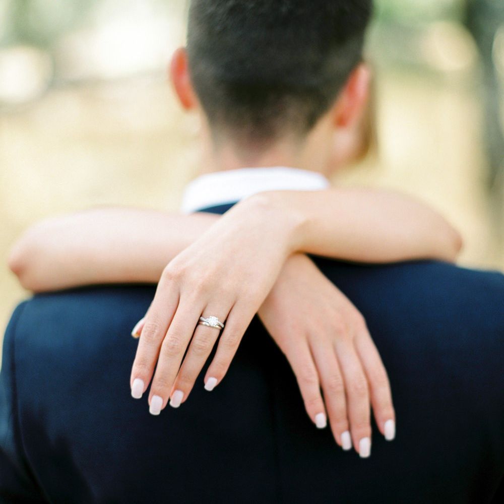 Diamond Engagement Ring | Pastel Blue &amp; Green, Romantic, Destination Wedding at Corfu Luxury Villas, Planned by Rosmarin Weddings &amp; Events | Mikhail Balygin Fine Art Wedding Photographer