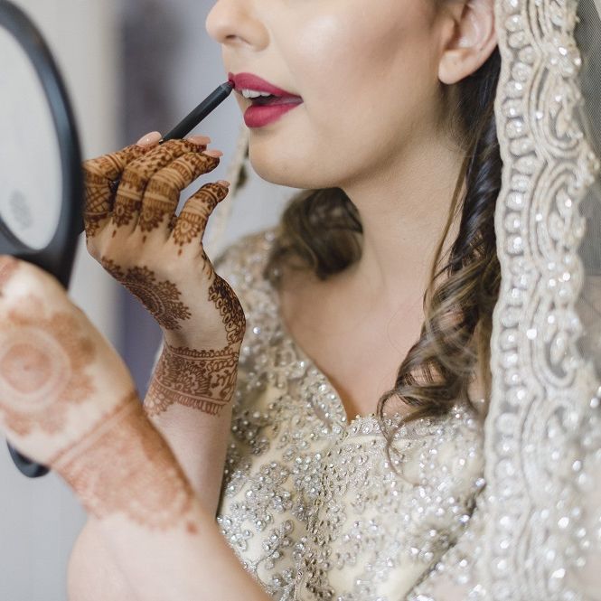 Bridal preparations for fusion wedding