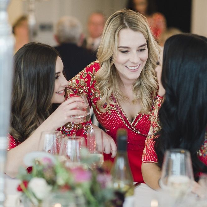 Red bridesmaid dresses