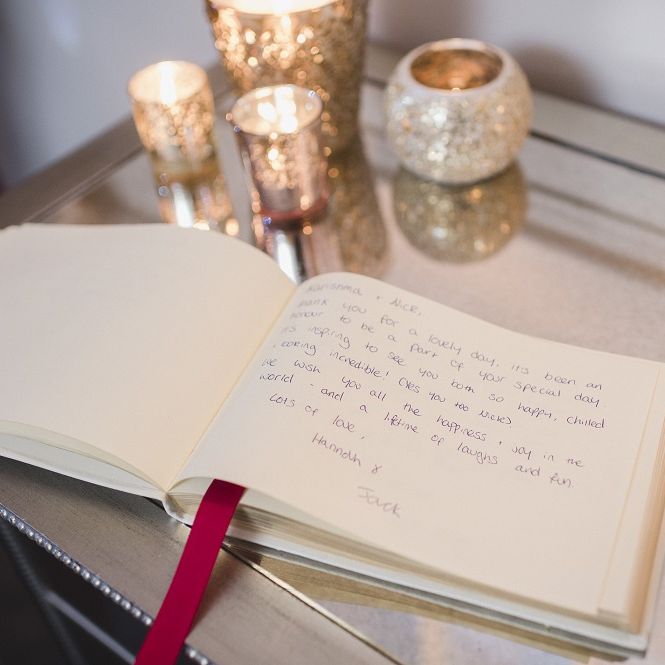 Guestbook at fusion wedding