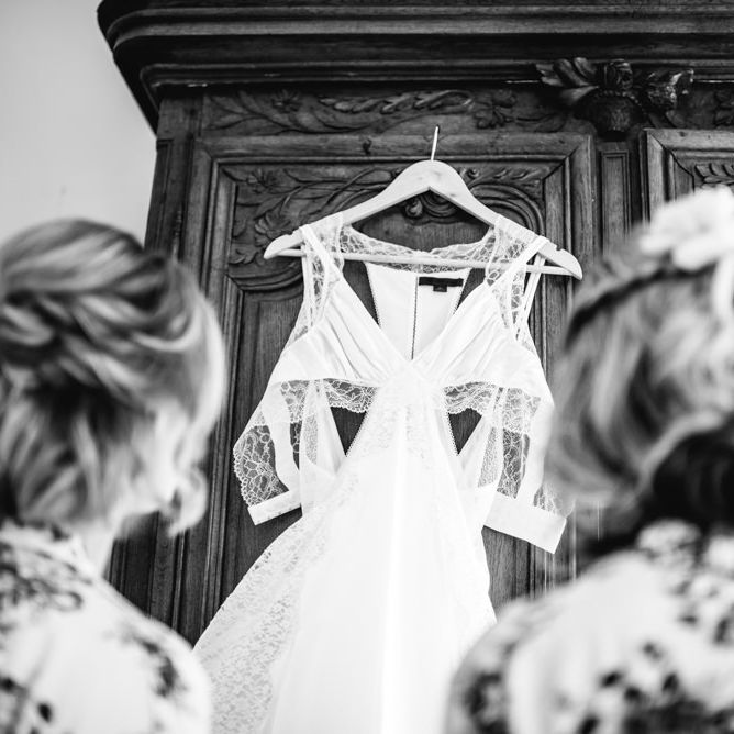 Racerback Alexander Wang Wedding Dress | Colourful Pennard House Wedding With Bride Wearing Alexander Wang Dress | Allison Dewey Photography