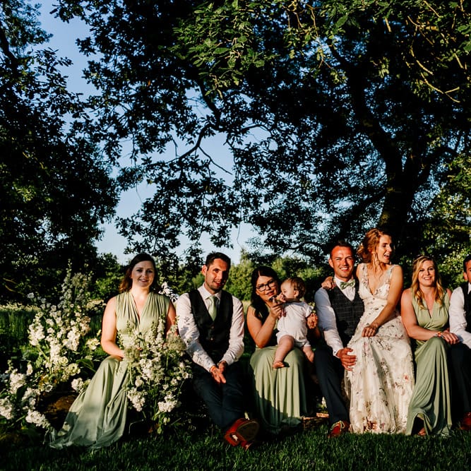 Bride In Floral Dress By Stephanie Allin Festival Wedding With Food Trucks &amp; Outdoor Ceremony With Geo Dome Tent Baya Hire Epic Love Story Photography