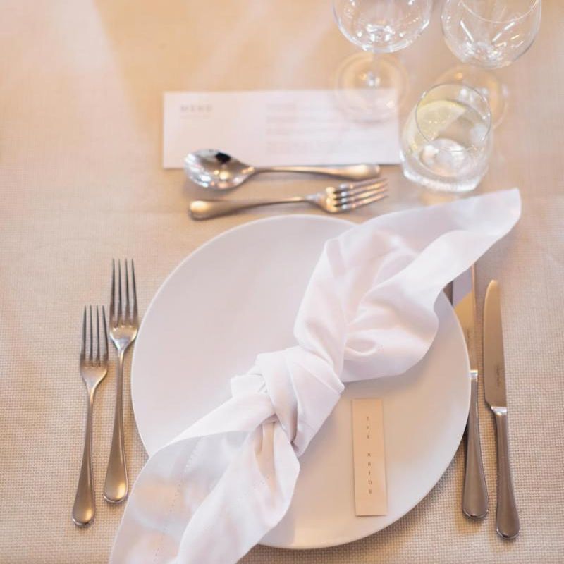 Beautiful table decor with white roses and candles
