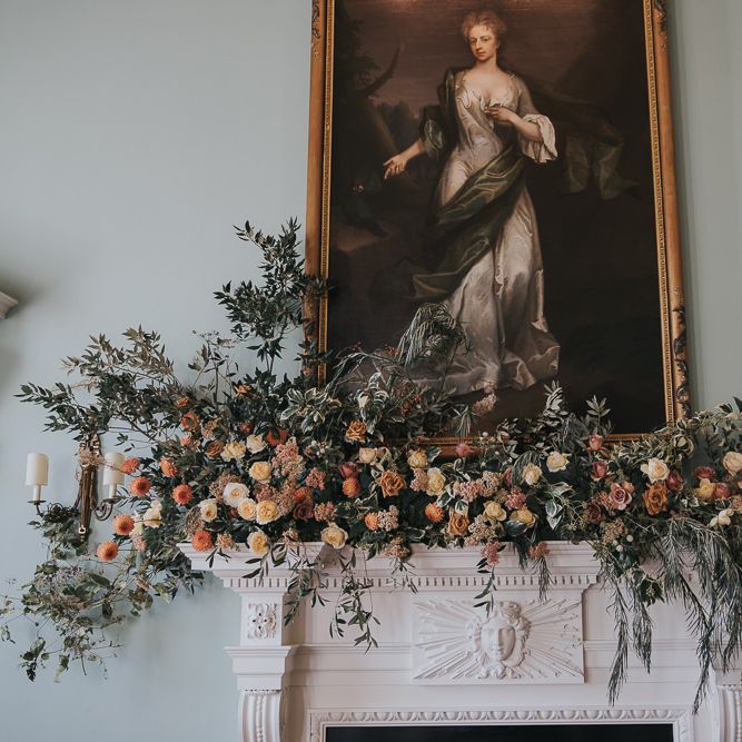Flower Decoration for Ceremony Room at Kirtlington Park Wedding Venue
