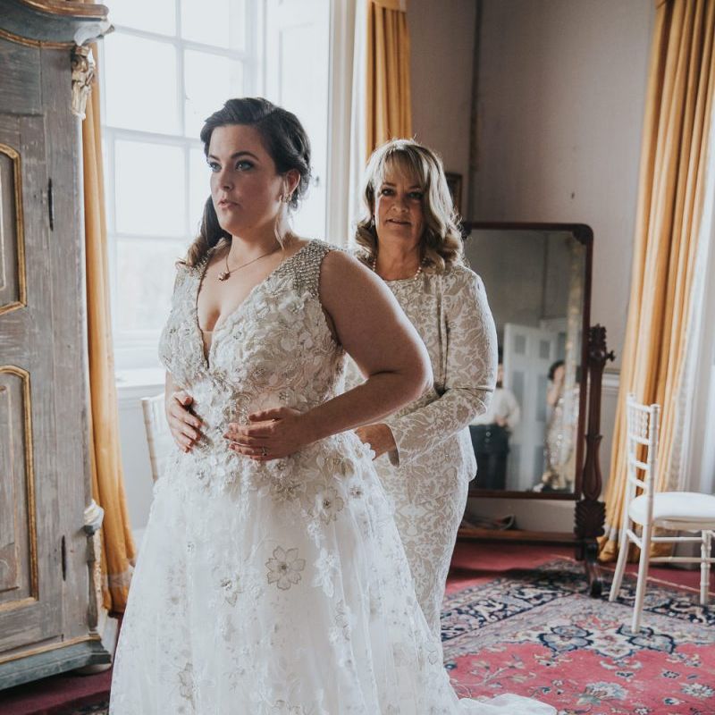 Gemy Maalouf Wedding Dress For Bride with Lace Detail