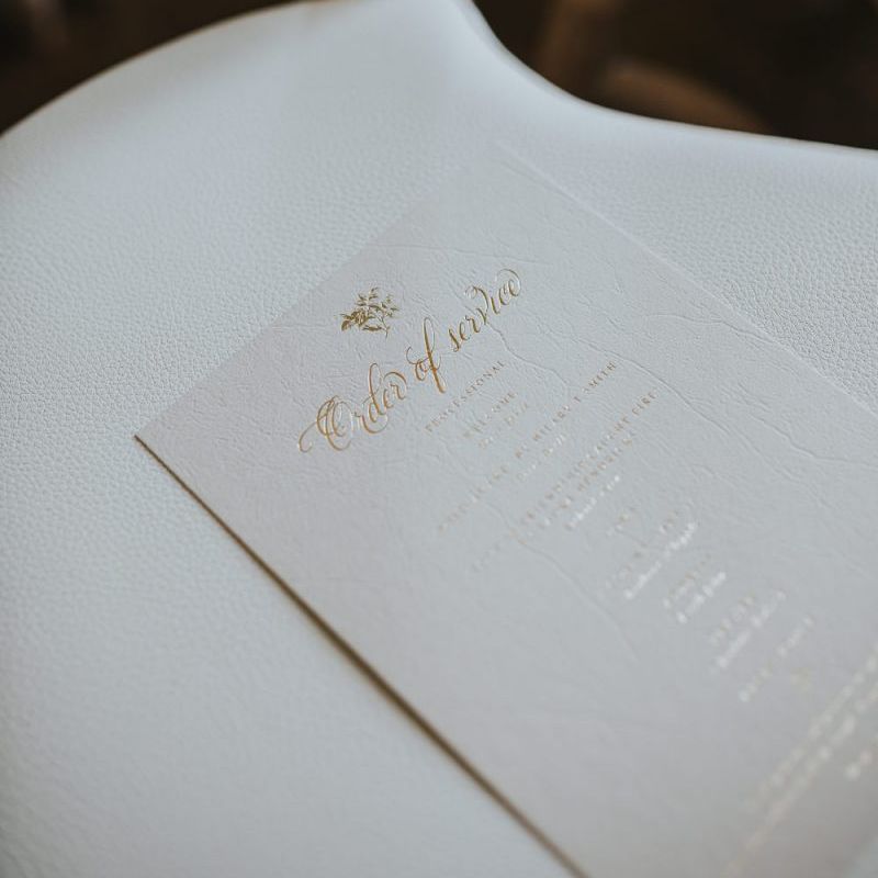 Wedding Stationery Order Of Service