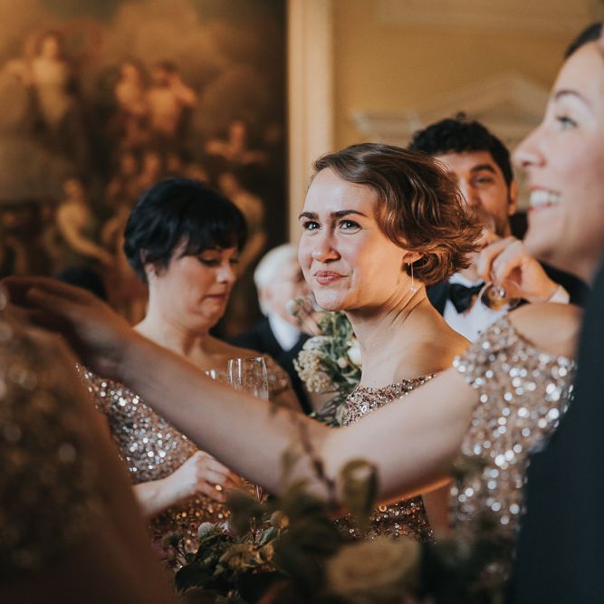 Wedding Guests Mingle After Ceremony