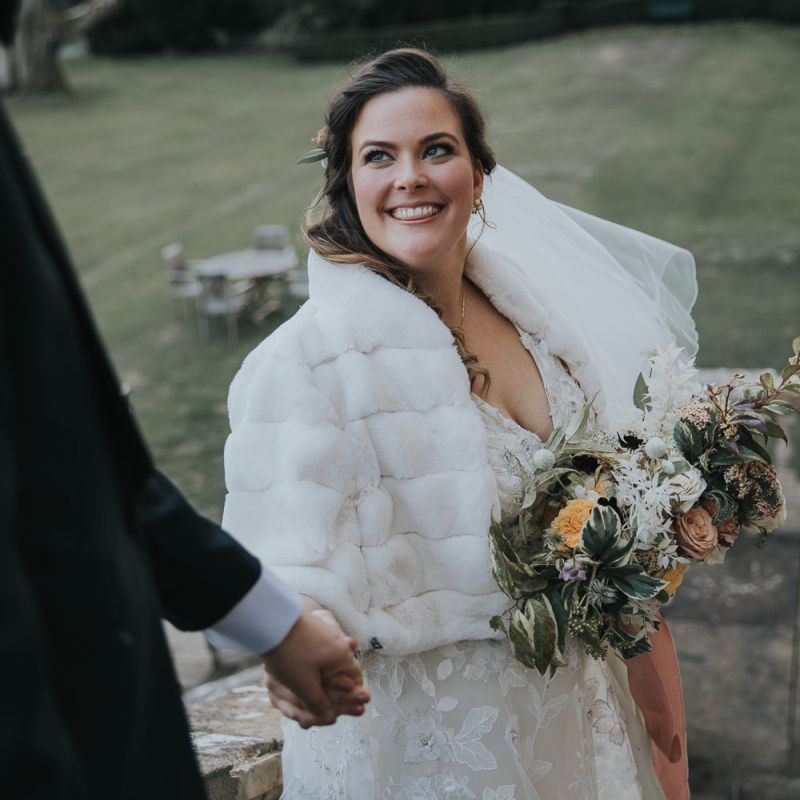 Bridal Faux Fur Cover Up For Winter Wedding
