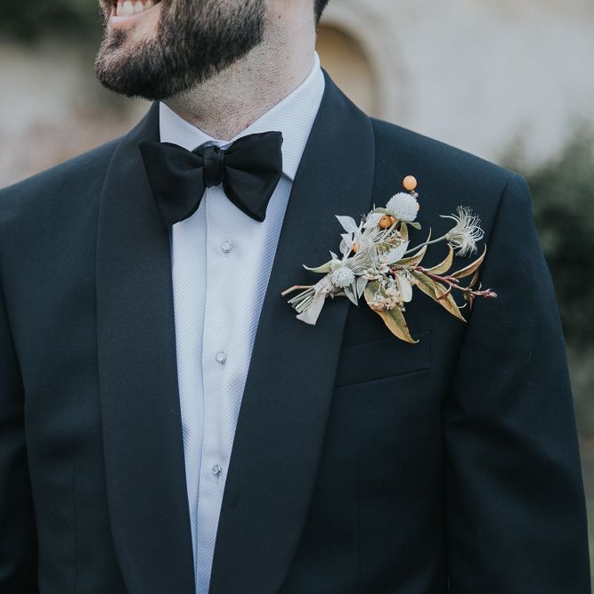 Groom In Tux With Buttonhole