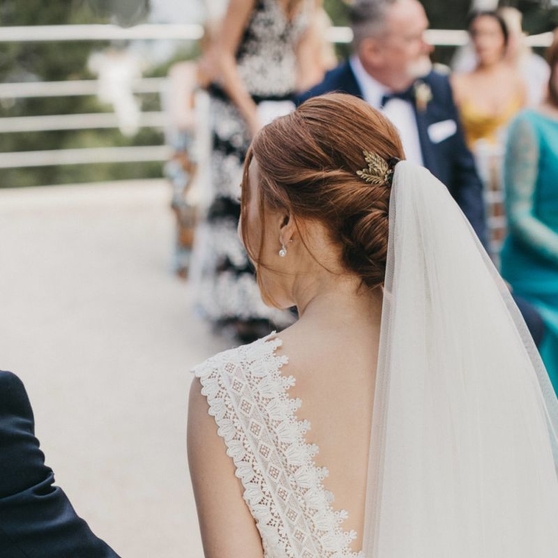 Lace Detail on Pronovias Wedding Dress