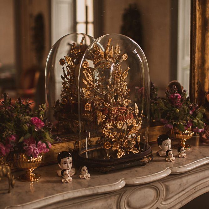 Fireplace Wedding Decor featured on escape to the chateau