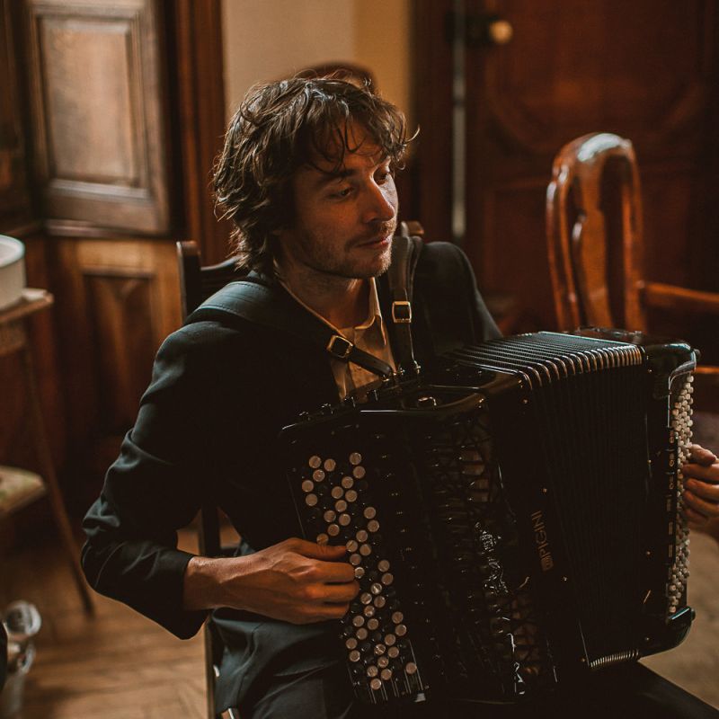 Wedding Entertainer Playing an Accordion
