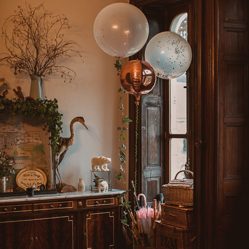 Giant Balloons Wedding Decor featured on escape to the chateau