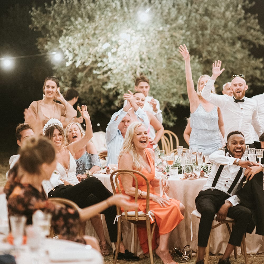 Guests Celebrate During Wedding Speeches