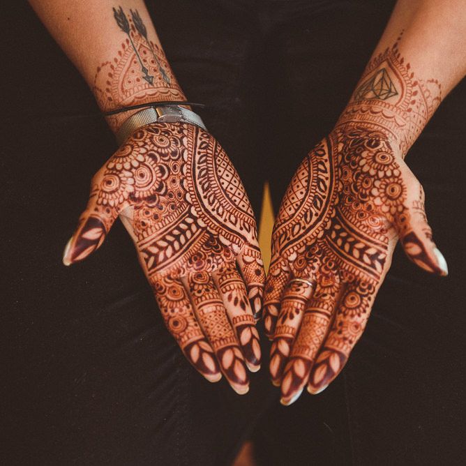 Indian Bridal Henna | Fusion Rustic Indian Country Wedding at The Green Cornwall | Matt Penberthy Photography
