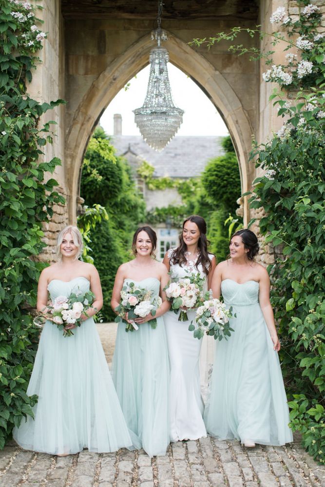 Pale Green Bridesmaid Dresses for a Luxury Wedding at The Lost Orangery with Pizza Van Pale Green Bridesmaid Dresses for a Luxury Wedding at The Lost Orangery with Pizza Van