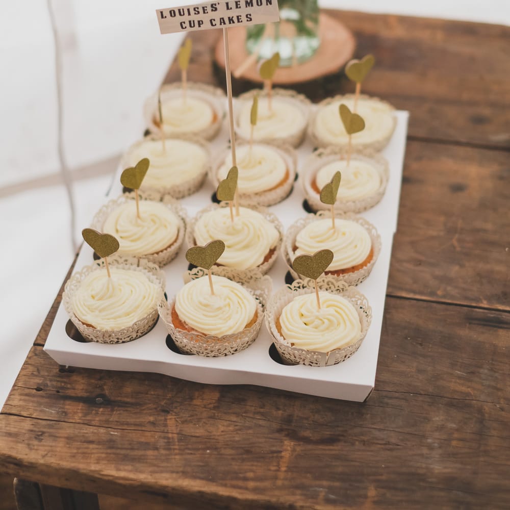 Homemade Cakes For Wedding // Rainy Festival Wedding In East Sussex With Bride In Rime Arodaky And Black Biker Boots And Bridesmaids In White Dresses With Silent Disco Party Images By Jesus Caballero