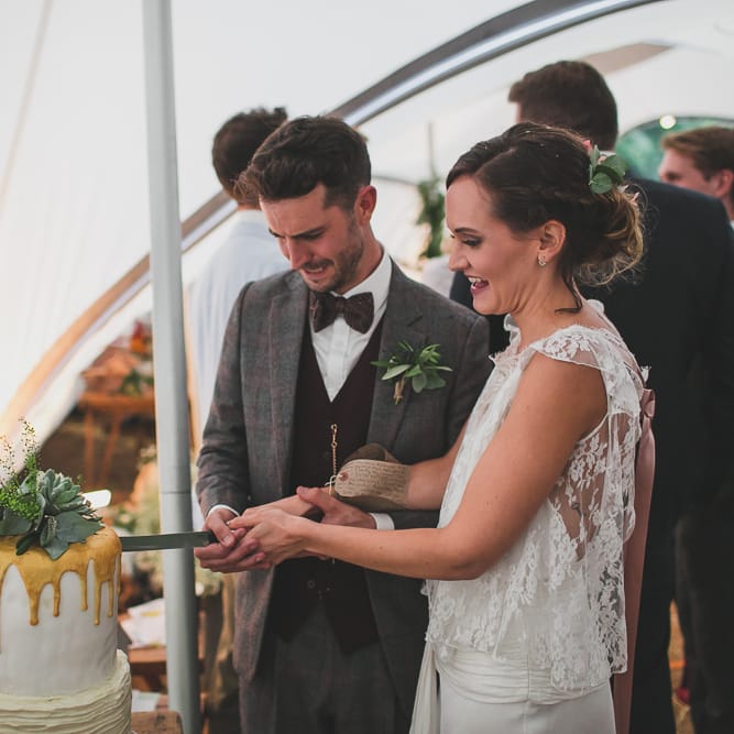 Rainy Festival Wedding In East Sussex With Bride In Rime Arodaky And Black Biker Boots And Bridesmaids In White Dresses With Silent Disco Party Images By Jesus Caballero