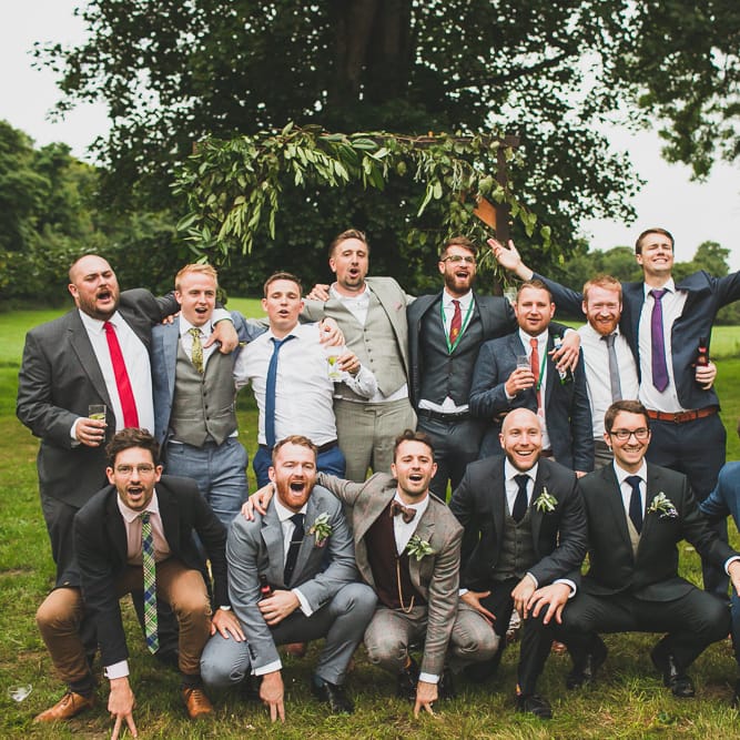 Rainy Festival Wedding In East Sussex With Bride In Rime Arodaky And Black Biker Boots And Bridesmaids In White Dresses With Silent Disco Party Images By Jesus Caballero