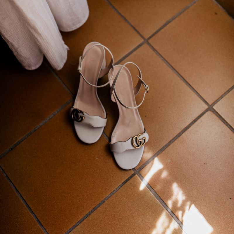 White Gucci Wedding Shoes
