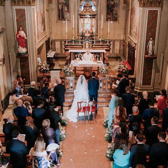 Church wedding ceremony in Italy