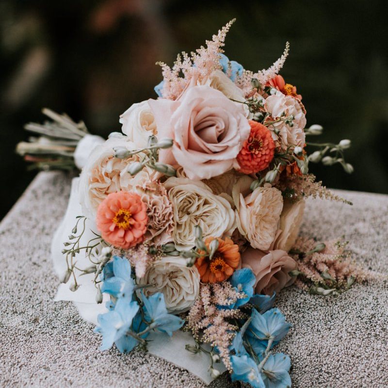 Pastel bouquet for bride