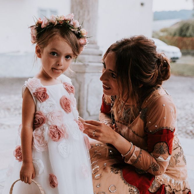 Flower girl at Italian wedding