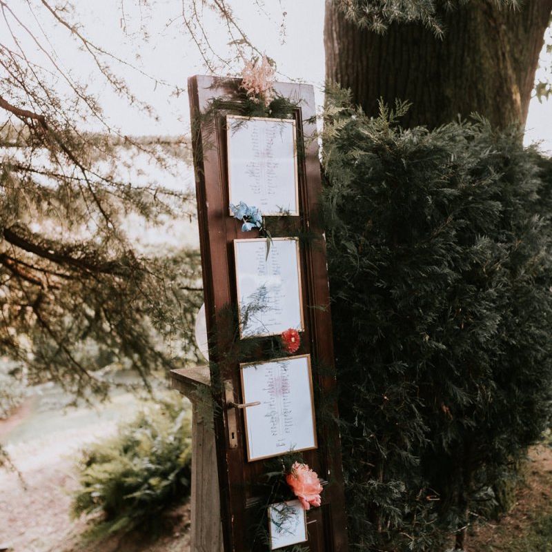 Rustic wedding table seating chart