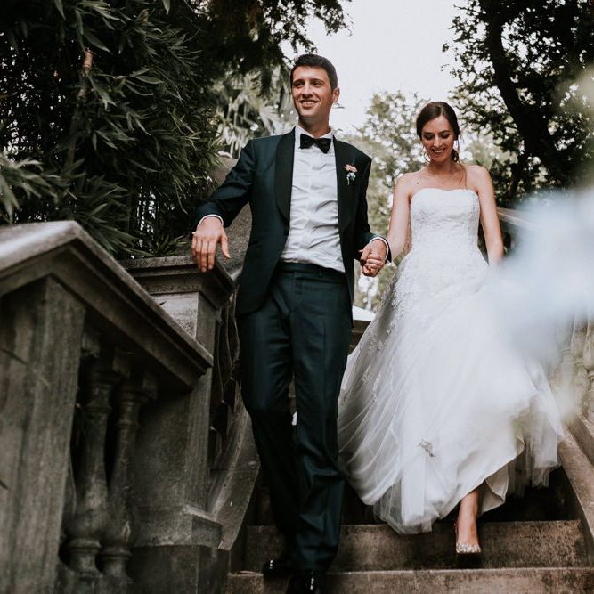 Bride and groom make their entrance