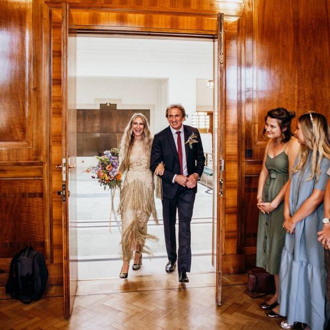 Bridal Ceremony Entrance with Father of The Bride