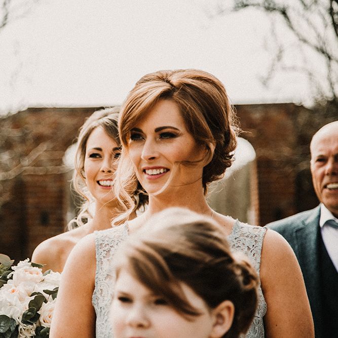 Bridesmaids Hair &amp; Makeup |  Hourglass Essense of Australia Wedding Dress for a Sophisticated Wedding at Combermere Abbey, Cheshire | Carla Blain Photography