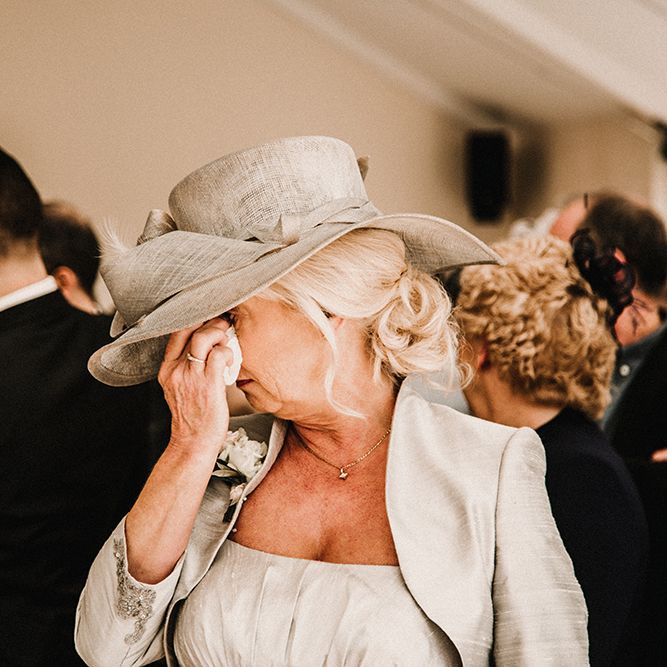 Wedding Ceremony | Emotional Mother of the Bride | Hourglass Essense of Australia Wedding Dress for a Sophisticated Wedding at Combermere Abbey, Cheshire | Carla Blain Photography