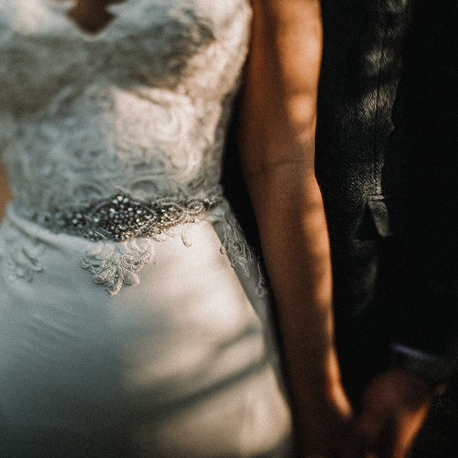 Bride in Hourglass Essense of Australia Gown | Sophisticated Wedding at Combermere Abbey, Cheshire | Carla Blain Photography