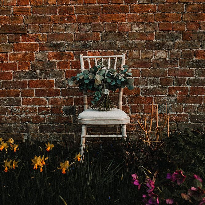 Bridal Bouquet with Eucalyptus | Sophisticated Wedding at Combermere Abbey, Cheshire | Carla Blain Photography