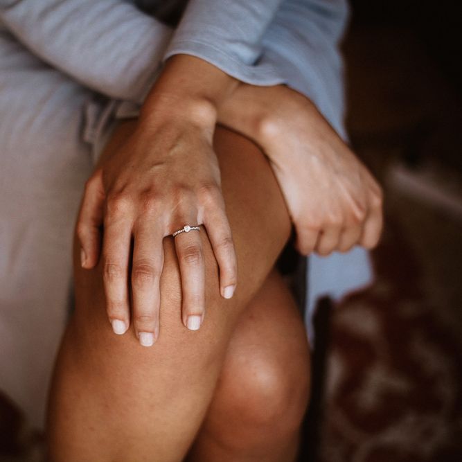 Diamond Engagement Ring | Romantic Spanish Wedding at La Salgar Restaurant in Asturias | La Mar Studio Photography
