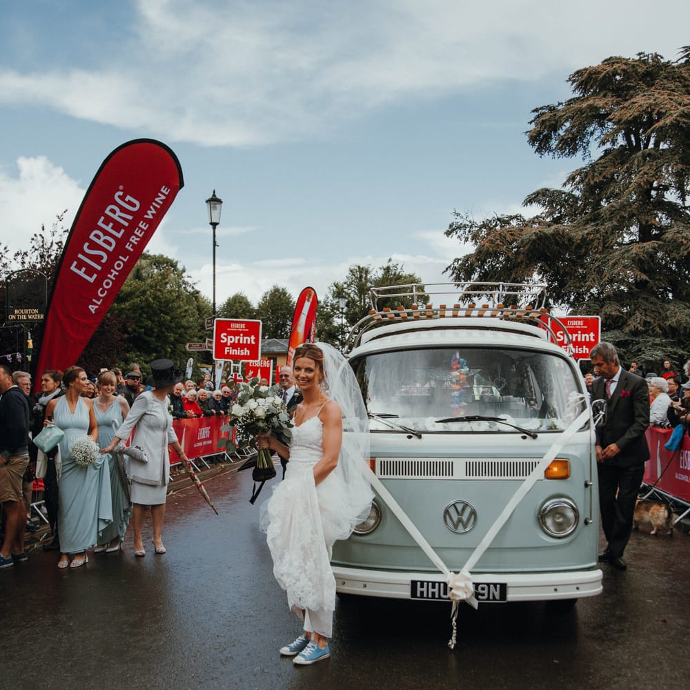 Vintage VW Campervan For Wedding // Glastonbury Themed Table Plan For Wedding At Stone Barn Cotwolds With Groom In Cad &amp; The Dandy Images Meghan Lorna