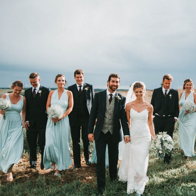 Groom &amp; Groomsmen In Bespoke Cad &amp; The Dandy Suit And Yardmens Hire Suits