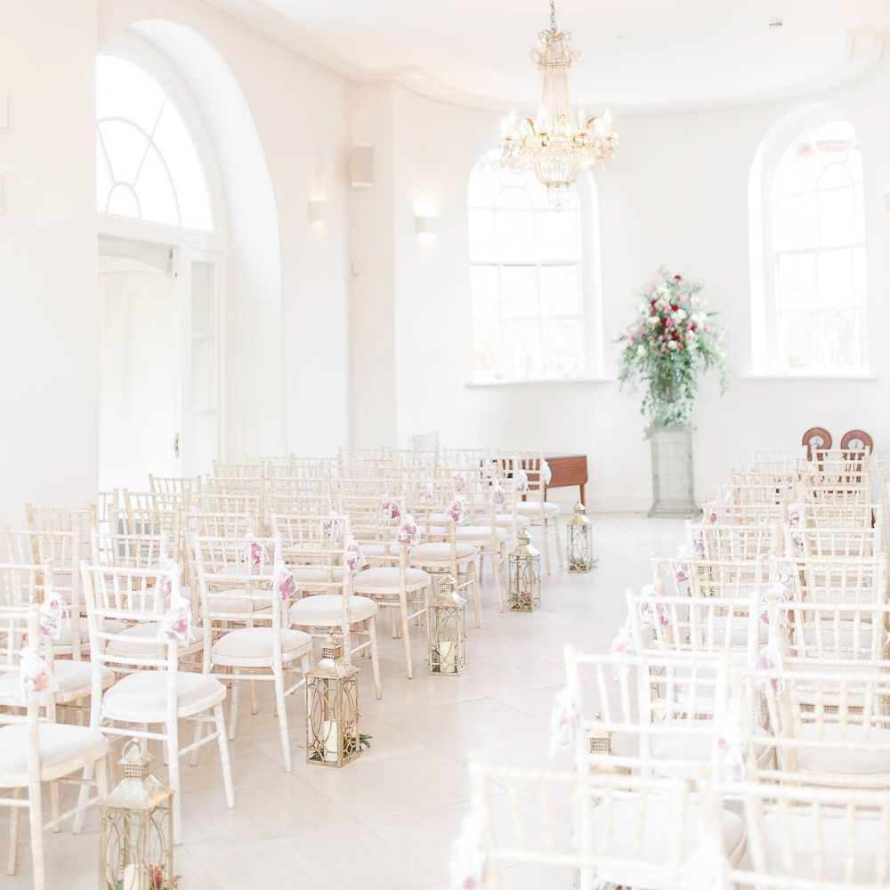 Aisle and Altar Style | Red New Years Eve Winter Wedding at Iscoyd Park, Shropshire | White Stag Wedding Photography | Lovetwofilm