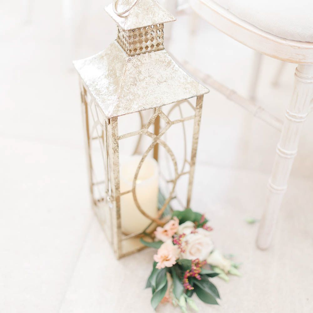 Lantern and Flower Aisle Wedding Decor | Red New Years Eve Winter Wedding at Iscoyd Park, Shropshire | White Stag Wedding Photography | Lovetwofilm