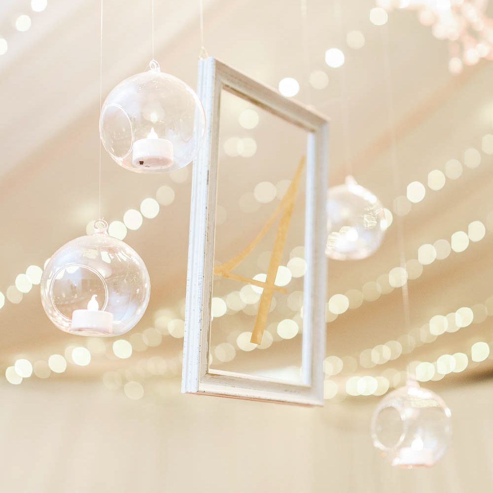 Hanging Table Numbers | Wedding Reception Decor | Red New Years Eve Winter Wedding at Iscoyd Park, Shropshire | White Stag Wedding Photography | Lovetwofilm