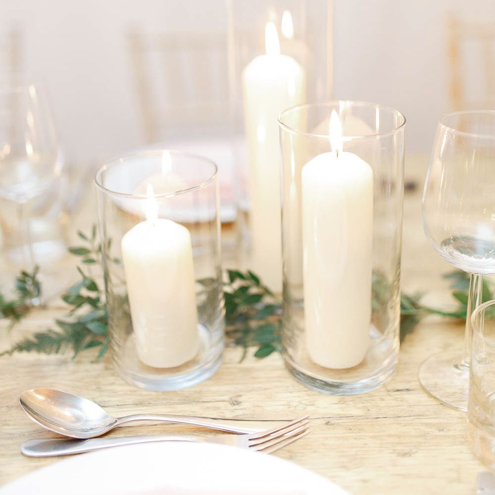Church Candles | Wedding Reception Decor | Red New Years Eve Winter Wedding at Iscoyd Park, Shropshire | White Stag Wedding Photography | Lovetwofilm